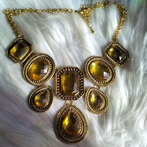 Amazing Golden Yellow Statement Necklace
